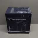 Hot & Iced Coffee Maker with Bold Setting, Single Serve Coffee Maker for K Cup and Grounds, 6-14 Oz Brew Sizes, 50 Oz Removable Water Tank, One Cup Coffee Machine with Reusable Filter, Black