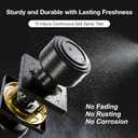 Euvovito Matte Black Passage Door Knobs, Anti-Fingerprint Coating and Adjustable Latch, 6 Pack Stainless Steel Black Sleek Closet Door Knobs for Hallway/Closet