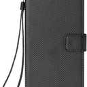 Compatible with Nothing Phone 2a Plus Leather Case Cover,PU Leather flip Cover Compatible with Nothing Phone (2a) 5G Case Cover Black