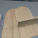 Tatuo 2 Pieces Boho Wall Shelf Decor Floating Arched Shelves for Wall Small Wooden Hanging Holder for Living Room Bathroom Bedroom Office Nursery Decoration