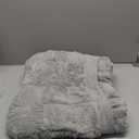 Exclusivo Mezcla Fleece Throw Blanket for Couch,Super Soft and Warm Lightweight Checkered Pattern Blankets for All Seasons, 50x60 Inches, Light Grey