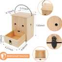 Carpenter Bee Traps for Outside 4PACK Durable, Weather-Resistant, Eco-Friendly Wooden Wasp Trap for Outdoor Use