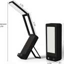 EZVALO LED Rechargeable Desk Lamp, 6000mAh Battery Operated Light, Cordless Table Lamp for Book Reading, Foldable Mini Lamp & Portable, 3 Color Dimmable Small Wireless Reading Lamp, Black