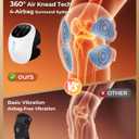 World's First 360 Knee Massager with 1-Second Heat - Cordless Red Light Therapy for Joint Comfort, 3 Intensity Levels, Perfect for Athletes, Seniors & Active Adults