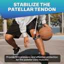 Healrecux Patella Band, Knee Strap Patella Tendon Support for Knee Pain & Tendonitis, Patella Stabilizer Knee Brace for Running, Basketball, Jumpers Knee, Tennis, Volleyball & Squats - Blue 1 Pack