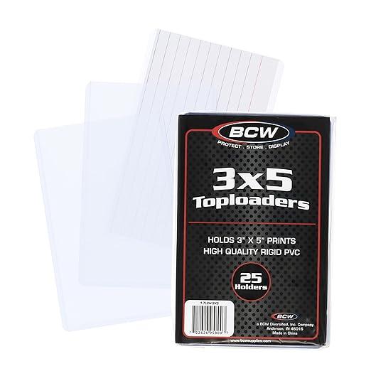 BCW 3x5 Topload Holder - Pack of 25 | Premium PVC Card, Photo, and Print Protection | Ideal for Index Cards, Photos, Prints | Crystal Clear Display, Archival Quality | Protective Toploaders
Currently unavailable.