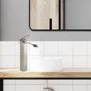 VOTON Vessel Sink Faucet Brushed Nickel Modern Tall Waterfall Bathroom Sink Faucet with Pop-Up Drain Single Handle Bathroom Faucet 1 Hole Bowl Lavatory Vanity Faucet, Rv Sink Camper Farmhouse Faucet