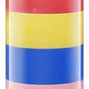 Simply Soson 1 Piece Unscented 7 Color Glass Prayer Devotional Candle, Hand Poured Wax Candles - 2 Inch x 8 Inch, Great for Sanctuary, Vigils, Casting Chimes, Rituals, Spells, Wiccan & More (1 Pack - Standard)