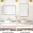 Bathroom Mirror Over Sink 24x36 Black - Framed Matte Bathroom Vanity Mirror, Wall Mounted Decor Mirror for Living Room, Restroom, Entryway, Hangs Vertically or Horizontally