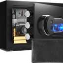 Safe Box with Fireproof Waterproof Bag, 0.5 Cub Small Home Safety Box with Key, Biometric Fireproof Personal Safes, Fingerprint Money Safe for Home Hotel Bedroom, Fingerprint Unlock