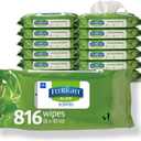 FitRight Aloe Personal Cleansing Cloth Wipes, Scented, 8 x 10 inch Adult Large Incontinence Wipes, 68 Count, Pack of 12