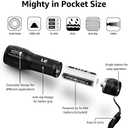 Lighting EVER LED Flashlights High Lumens, Small Flashlight, Waterproof, Adjustable Focus Flash Light for Outdoor, Emergency, AAA Batteries Included, Tactical & Camping Accessories