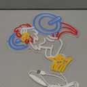 Chicken Do Gym Neon Sign Cock Lift Weights Neon Light for Home Gym Wall Decor Gym Lightinh Signs for Bar Man Cave Decor Wall Art 12.6 * 13.4IN (Red&Blue&Yellow&White)