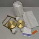 Battery Operated Wall Sconce Set of 2,Rechargeable Wall Lights with Dimmable Detachable Bulbs and Remote,15 Colors Wireless Wall Lamps for Bedroom Living Room Hallway,Gold(2 Pack)