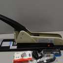Long Reach Stapler, Heavy Duty Long Arm Stapler, 200 Sheets Capacity, 4000 Staples Gift, 9.84 Adjustable Stapling Depth Suitable for Booklets & Office Document, Fixable Paper Guide