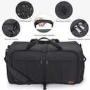100L Travel Duffle Bag for Men, Urtala 32 Large Duffle Bag for Traveling with Shoe Compartment, Foldable Travel Duffel Bag Weekender Bag Gym Bag for Men Women Waterproof & Tear Resistant (Black)