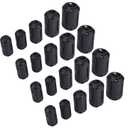 Ferrite Ring Core Ferrite Beads Clip RFI EMI Noise Suppressor Anti-Interference Cable Clip for 3.5mm/ 5mm/ 7mm/ 9mm/ 13mm Diameter Cable, Black (20)