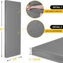 Gym Wall Padding, Basketball Court Wall Protector, Removable 2" Thick High-Density Protective Pads for Wall-Mounted Basketball Hoop, Garage, Basement, High Elasticity & Tear-Resistant