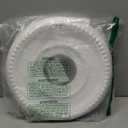 12 Inch White Ceiling Medallion Plate – PU Plastic Decorative Cover for Fan, Light Fixtures, Chandelier Canopies – Traditional, Retro, and Minimalist Home Lighting Replacement (OD 12", ID 4")