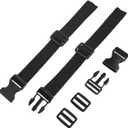 BESPORTBLE Buckle Straps Set: Black Nylon Adjustable Buckle Straps with Quick Release for Backpacking, Outdoor Activities Securing Yoga Mats Tents and Luggage, No Sewing Kit