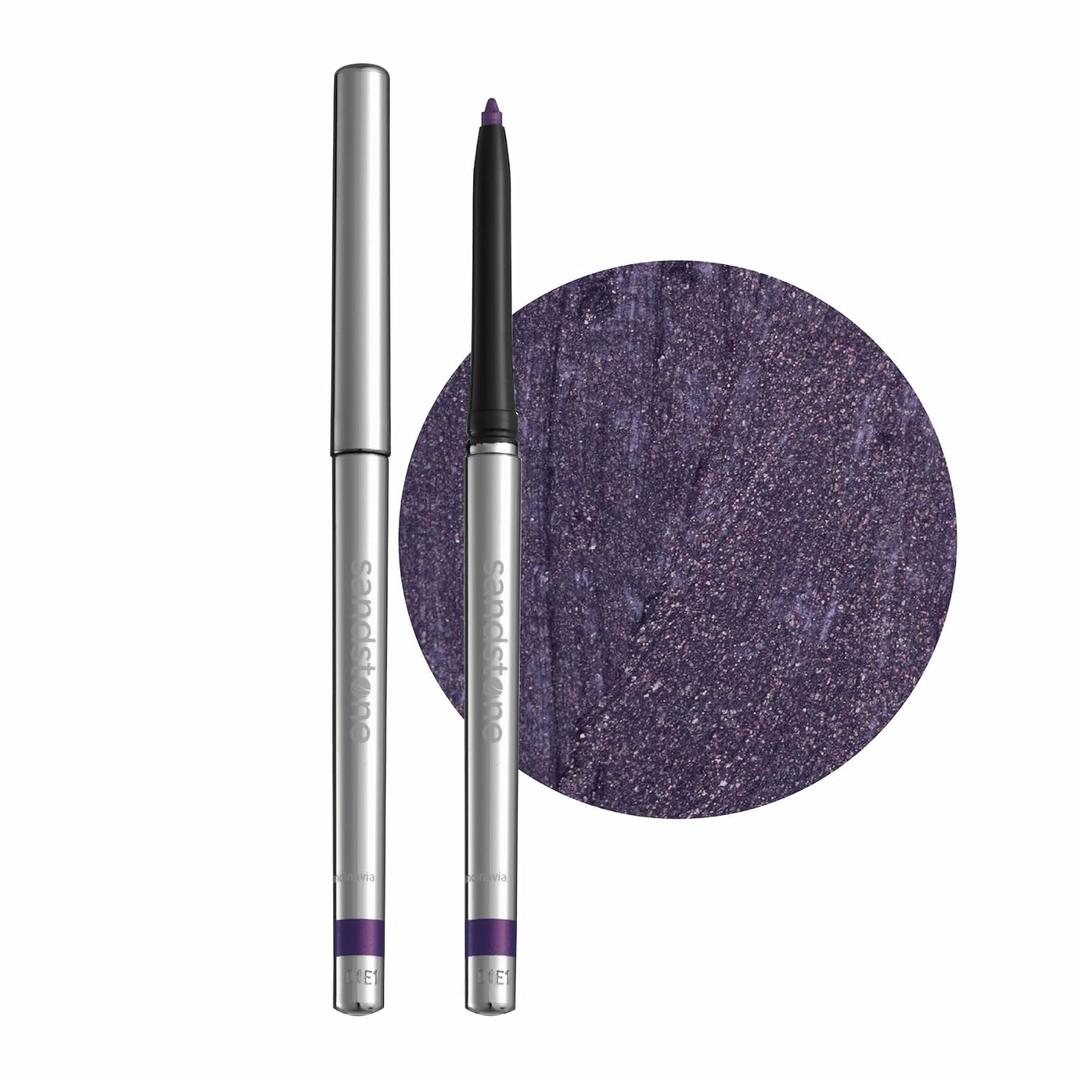 Sandstone Scandinavia Hypoallergenic Waterproof Metallic Eyeliner Pencil  Purple  Fragrance-Free, Vegan  Smudge-Proof Eye Liner for Sensitive Eyes