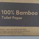 3-ply Bamboo Toilet Paper, Unscented, 12 Rolls, 350 Sheets per roll, Total 4200 Sheets, Plastic-Free