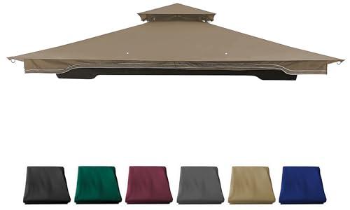 JANCANOPY Replacement Gazebo Canopy for 10 x 12 Regency II Patio Gazebo, (Khaki)