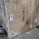 5-Piece Outdoor Patio Furniture Set, Glass Top Coffee Table and Lounge Sofa with Cushions, PE Rattan Conversation Set for Garden, Deck, Backyard (Beige)