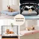 Orthopedic Dog Bed for Large Dog, Waterproof Pet Bed,Non-Slip Bottom and Egg-Crate Foam with Removable Washable Cover Crate Bed,Blue,36"x27"x3"