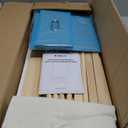 EXPERLAM 4 Tier Kids Book Shelf, Wooden Kids Book Rack Storage Bookshelf with Toy Storage Organizer, Toddler Sling Bookshelf for Boys, Girls, Kids Room, Blue