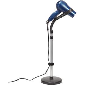 Adjustable Hands-Free Hair Dryer Stand Holder 360 Degree Rotation, Compatible with Compact Styling Tools