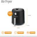 Toastmaster 2.6L Air Fryer - Instant Air Fryer with 2.75 Quart Capacity - Kitchen Appliance for Healthy Cooking - Compact Appliance with Slide-Out Basket - Oil-Free Kitchen Gadget, 2.6 Liter