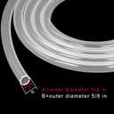 Silicone Tubing 1/2" ID x 5/8" OD - 10ft Length Food Grade Silicon Tube Flexible High Temp Pure Silicone Hose for Home Brewing Wine making (9.84ft)