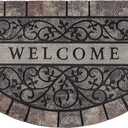 Thick Welcome Mats Outdoor, 24 * 36" Large Front Door Mat Entrance, Durable Welcome Mat for Front Door, Heavy Duty No Slip Rubber Outdoor Mats for Home Entrance