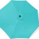 ontheway Patio Umbrella Enhanced Replacement Canopy Market Table 8 Ribs Umbrella Canopy (9FT, Turquoise)