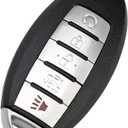 Key Fob Cover Shell Case Replacement 5 Buttons Key Fob Remote Control Shell Case - Compatible for Nissan Altima Maxima 2013-2018, for Infiniti Q50 2016-2019 - Replace Part KR5S180144014