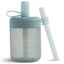 Moonkie Baby Straw Cup | Silicone Toddler Sippy Training Cup With Straw Lid | BPA-Free Drop-Proof Cup | Baby Led Weaning | 6 Months+, 5 oz, 1 Pack