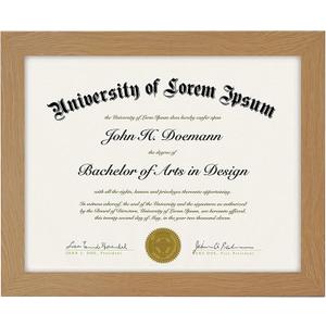 Americanflat 8.5x11 Diploma Frame with Shatter-Resistant Glass - Document Frames with Engineered Wood - Legacy Collection - Certificate Frame for Tabletop and Wall Display - Dark Oak