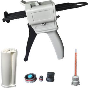 Dispenser Gun, 50ml Dispensing Gun Kit Impression Mixing Dispensing Dispenser AB Gun 1:1/1:2/10:1 or 55ML Single (50ML-10:1)