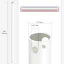 36 Inch Ceiling Fan Downrod with Wire, Universal Extension Down Rods Pole for Ceiling Fan (Unthreaded, White)
