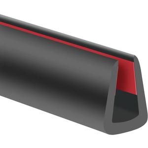 Rubber Edge Trim, 1/4" Self Adhesive Flexible U Channel Edge Protecter for Sheet Metal, Glass, Flexiglass and Plywood, Fit for 7/32"-9/32" Width Edge, Black Color, 20Ft, EPDM Material