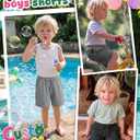 Toddler Boys' School Soccer Shorts | Athletic, Baggy, Summer, Casual, Sweatshorts, Wide Leg, Knee Length, Beach, Short Pants, with Pockets, for Kids 18M-5T