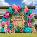 122Pcs Tropical Balloon Garland Arch Kit with Monstera Leaves - Hot Pink Teal Blue Balloons for Summer Hawaiian Luau Beach Pool Party Decorations, Aloha Birthday, Baby Shower, Gender Reveal Supplies