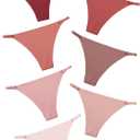 DEANGELMON Women String Bikini Panties Seamless Underwear Microfiber No Show Invisible Stretchy Soft Pack (XL)