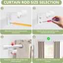 5/8 Diameter Curtain Rods 30-60 Inch, for 30-54 Inch Windows, Adjustable Splicing White Curtain Rods for Windows with Brackets, Window Rod Long Small Curtains Rod
