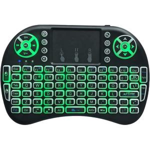 Portable Mini Wireless Keyboard with Bluetooth&2.4G, Touchpad Mouse Combo Upgraded BRG Backlitght Memory for PC/Android TV Box/Projector/HTPC/Pad/Xbox/Tablets:i8-BT
