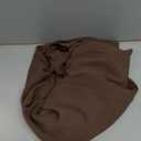 Women's Elegant Swing Flowy Dresses Long Sleeve Invisible Zipper Front Pleated Front Semi Formal Dresses,Brown,Medium