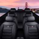 Car Seat Cover 6 Seats for Ford Explorer 2000-2026, Waterproof Durable Premium Leather Car Seat Protector, Comfortable Anti-Slip Stylish Sport Seat Cover(6 Seats Standard,Black)
