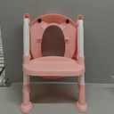 Potty Training Toilet Chair Seat with Step Stool Ladder for Kids and Toddler Boys Girls - Foldable Height Adjustable Children Toilet Training Seat with Safe Handles & Anti-Slip Pads, White-Pink