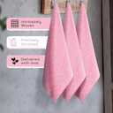 Pink Kitchen Towels 5 Pack, Ultra Absorbent, Diamond Weave Durable Towel Set, 100% Cotton, Reusable, Quick Dry Dish Towels for Cleaning Counters, Drying Dishes, Everyday Cleanup